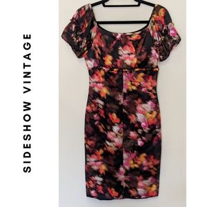 Black Printed Versace Dress - Size S (Vintage)